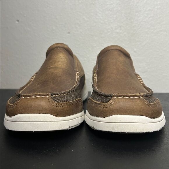 Tommy Bahama Brown and Tan Slip-On Loafers Size 11 main image 6